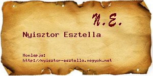Nyisztor Esztella névjegykártya